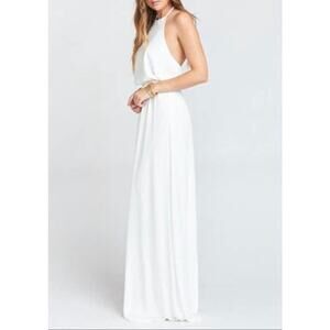 Show Me Your MuMu Heather Halter Dress NWT M White